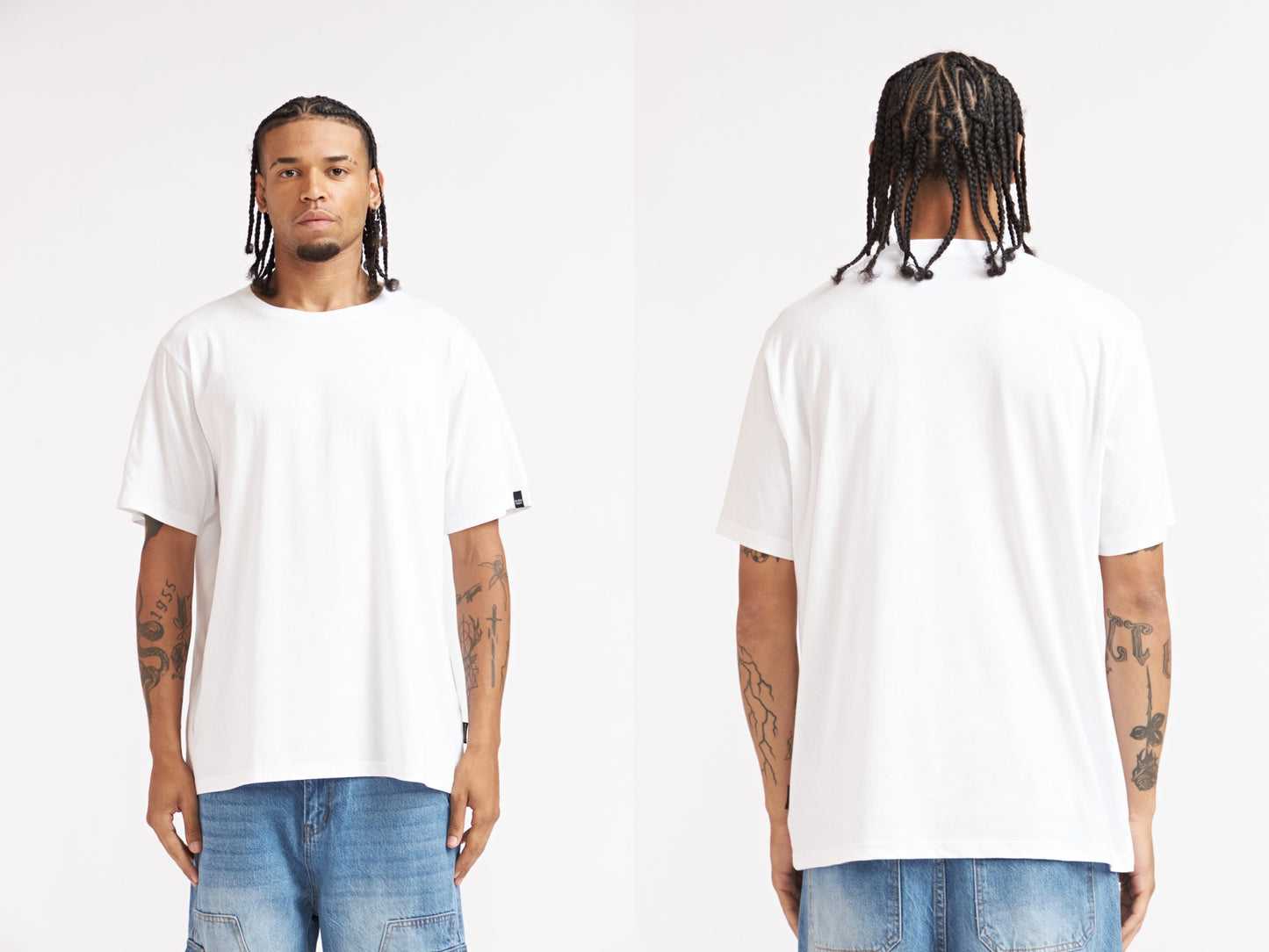 POLERA BASICA BLANCO 100% ALGODON