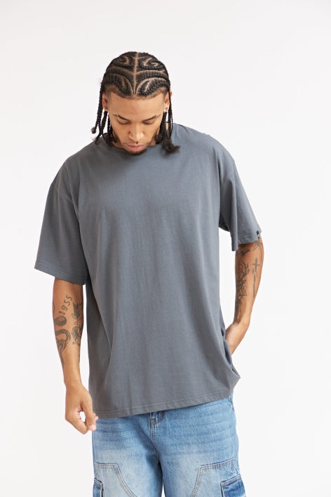 POLERA OVERSIZE AZUL PIEDRA 100% ALGODON