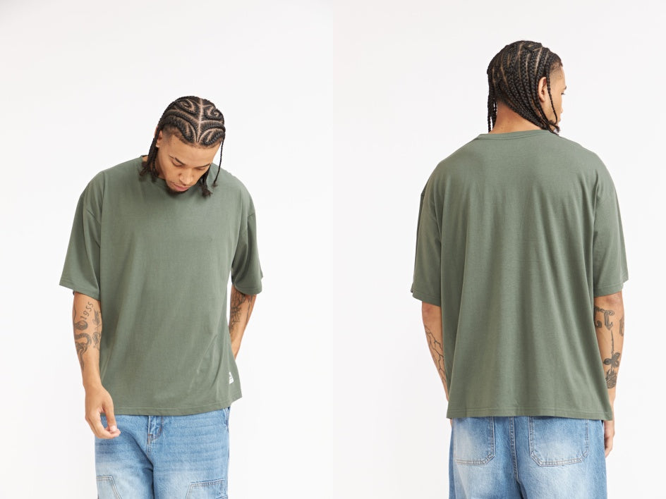 POLERA BOXY VERDE 100% ALGODON